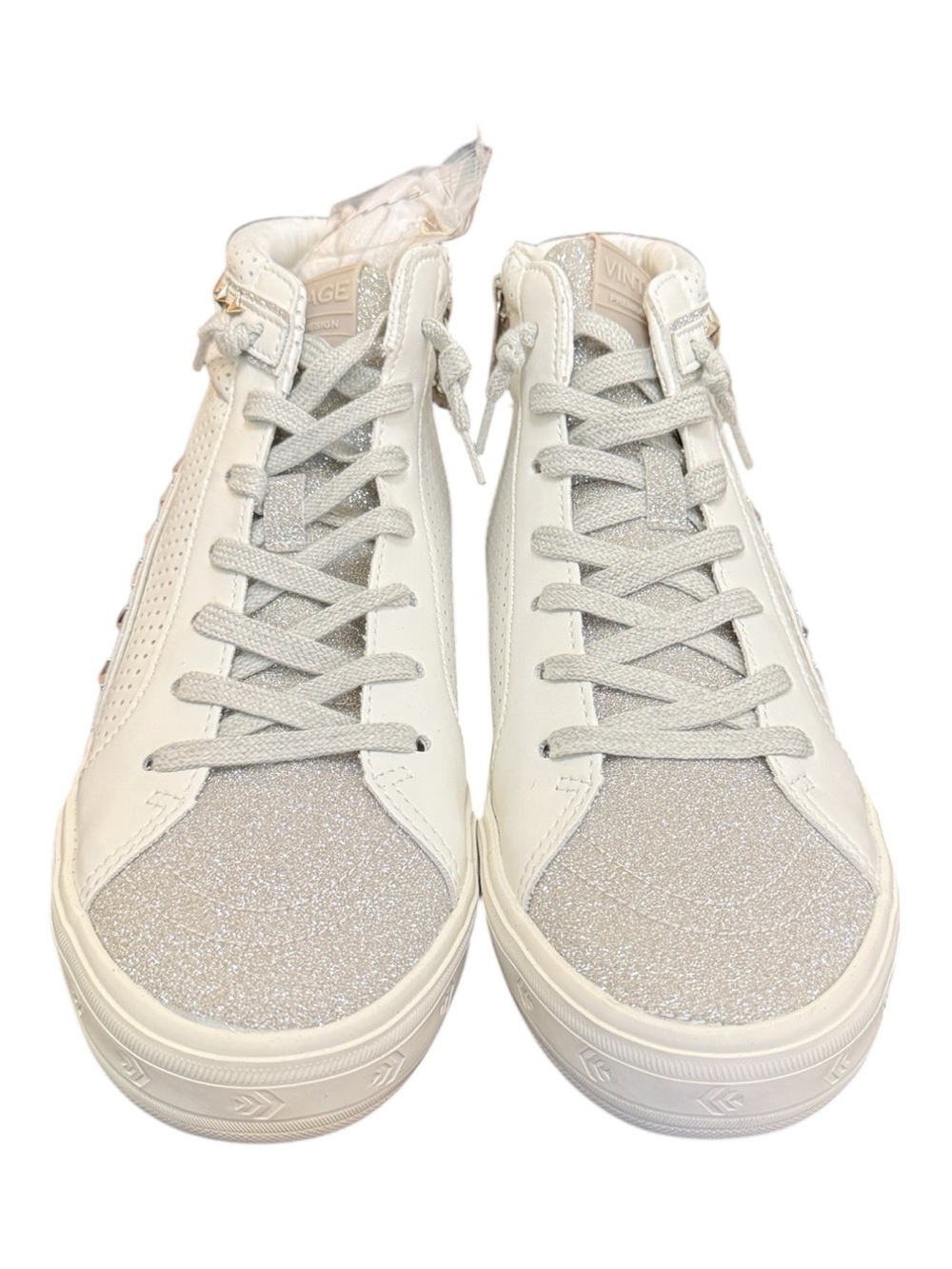 Vintage Havana GADOL HIGH 15 White Silver Multi High Top Sneakers NIB 10 or 11